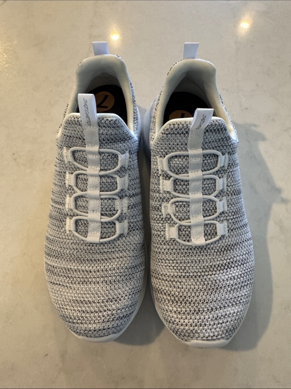 Skechers Men's Knit Slip-On Sneakers - White